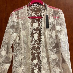 Evening jacket, Sheer with filigree.